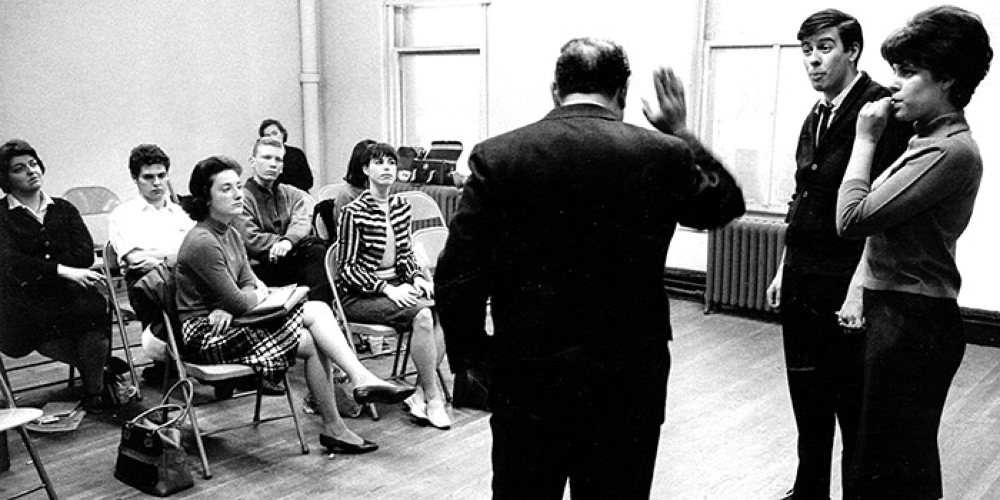 Scene rehearsals with David Martin and AMDA students in the Bleecker Street building. (1970)