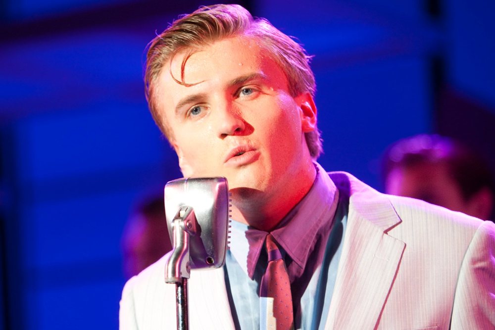 Singer performing