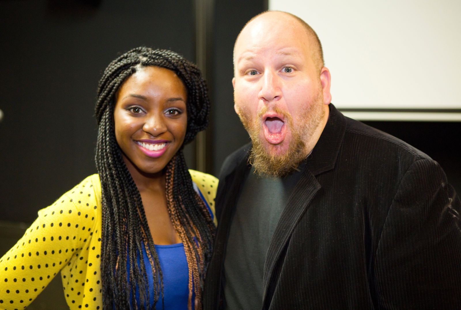 AMDA new student Karen Obilom and Stephen Kramer Glickman