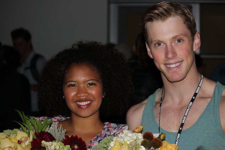 Chyka Jackson and Daniel LeClaire backstage at the Bowl